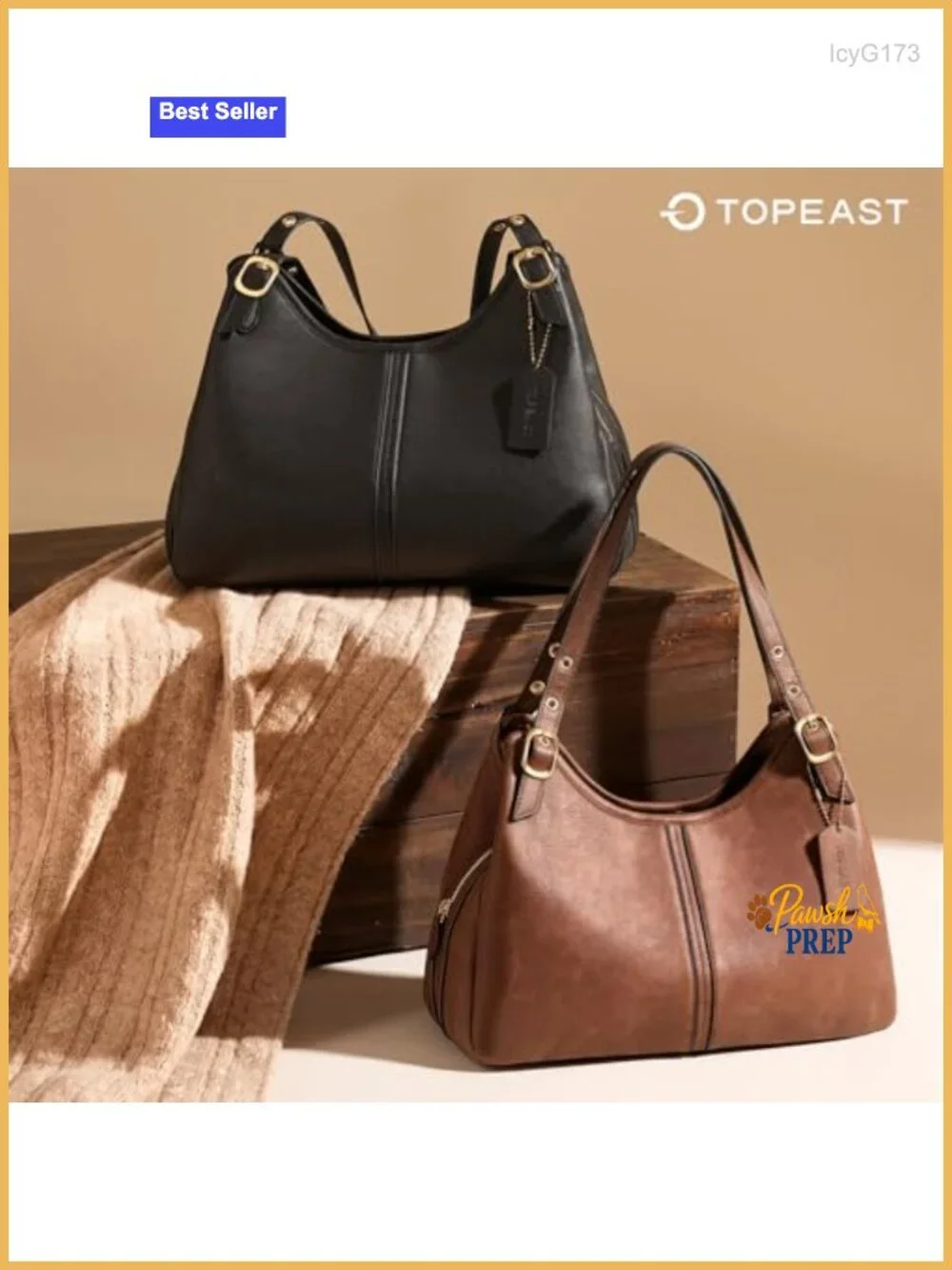 Vintage Hobo Handbag for Women, Soft Faux Leather Shoulder Bag, Slouchy